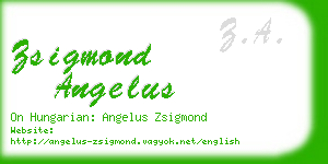 zsigmond angelus business card